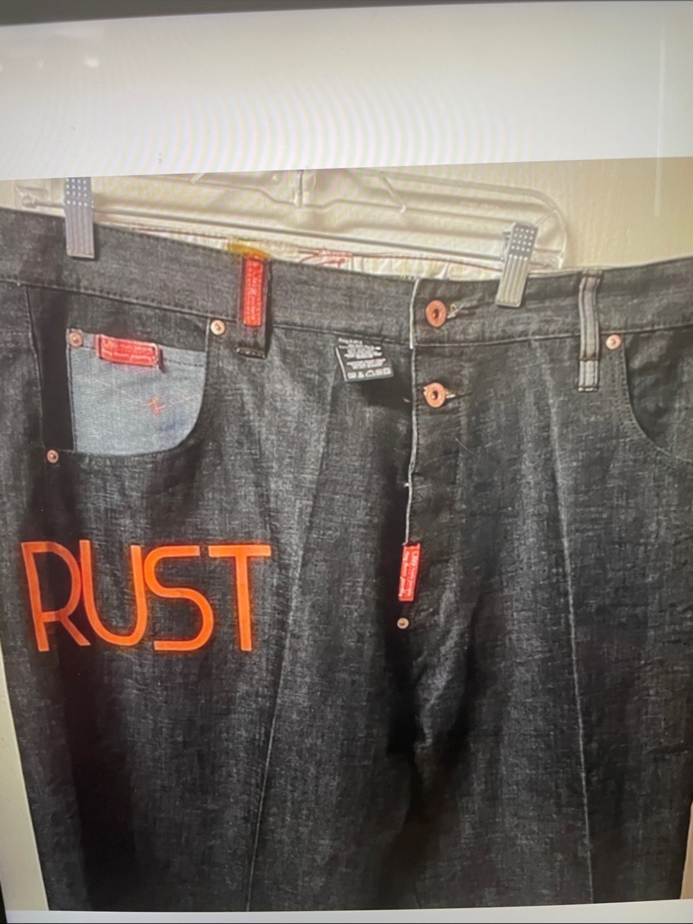 Mens Under Ground Inventive Black Denim Jeans